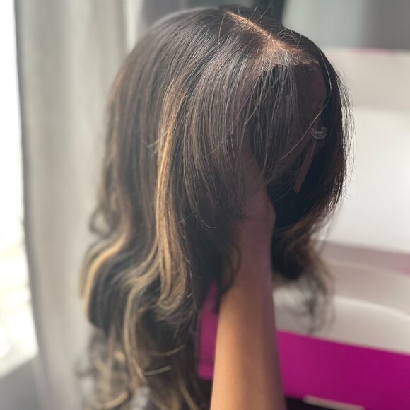 UNICE Pre Everything -13x4 Glueless Curtain Bang Lace Wig w/ Blonde Highlights main image 6